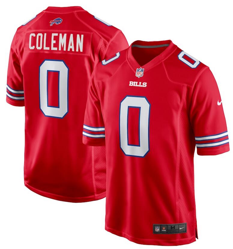 Men Buffalo Bills #0 Keon Coleman Nike Red Alternate Game Jersey